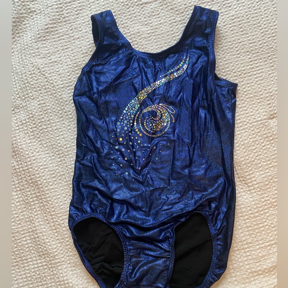 GK blue gymnastics leotard